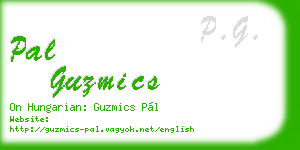 pal guzmics business card